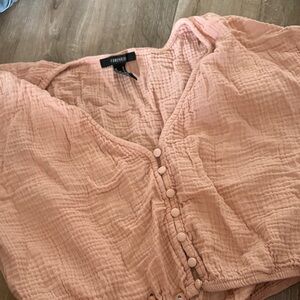 Forever 21 Blush Button-Up Blouse
